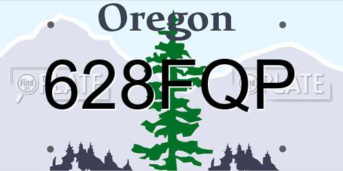 628FQP Oregon License Plate
