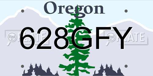 628GFY Oregon License Plate