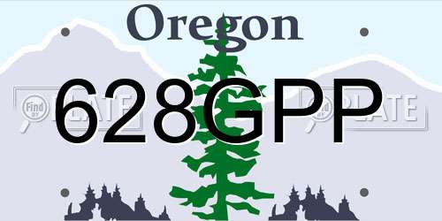628GPP Oregon License Plate
