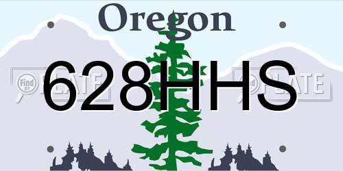 628HHS Oregon License Plate