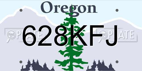 628KFJ Oregon License Plate