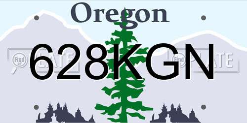 628KGN Oregon License Plate