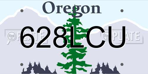 628LCU Oregon License Plate