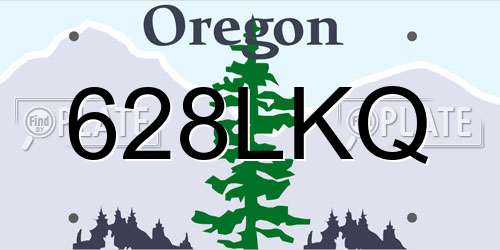 628LKQ Oregon License Plate