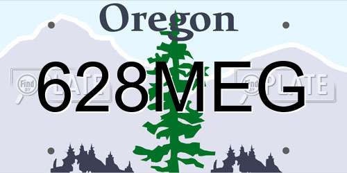 628MEG Oregon License Plate