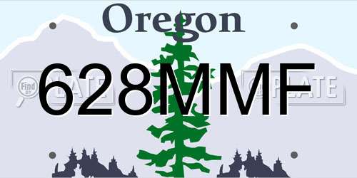 628MMF Oregon License Plate