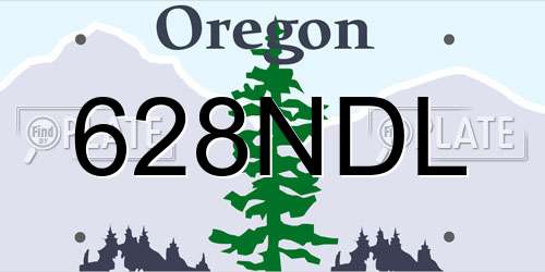 628NDL Oregon License Plate