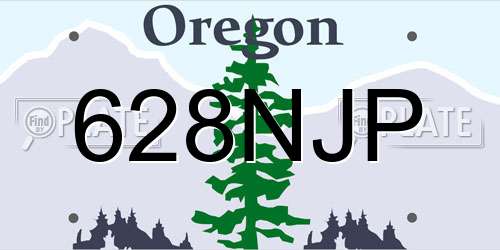 628NJP Oregon License Plate
