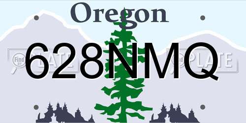 628NMQ Oregon License Plate