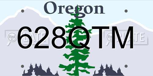 628QTM Oregon License Plate
