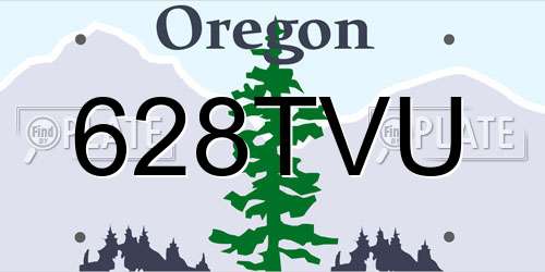 628TVU Oregon License Plate