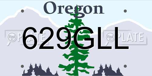 629GLL Oregon License Plate