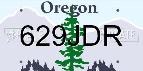 629JDR Oregon License Plate