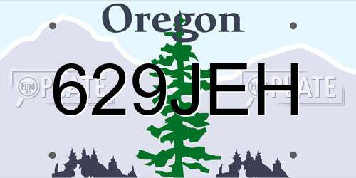 629JEH Oregon License Plate