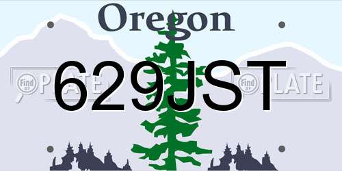 629JST Oregon License Plate