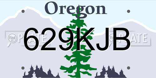 629KJB Oregon License Plate