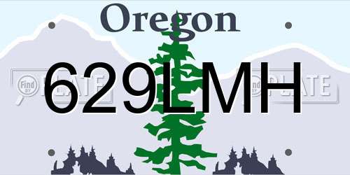 629LMH Oregon License Plate