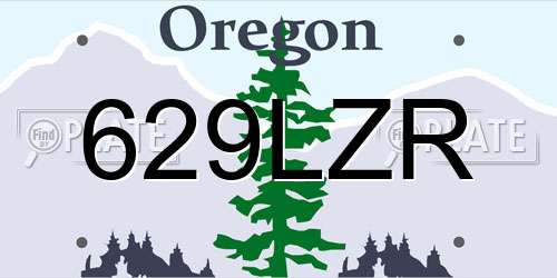 629LZR Oregon License Plate