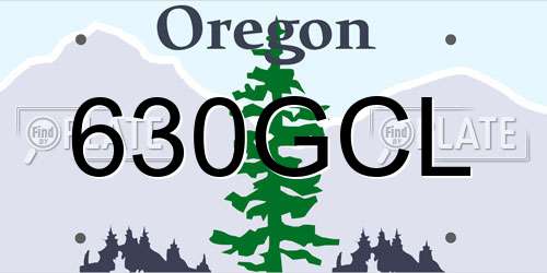 630GCL Oregon License Plate