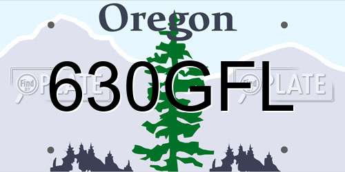 630GFL Oregon License Plate