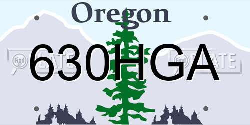 630HGA Oregon License Plate