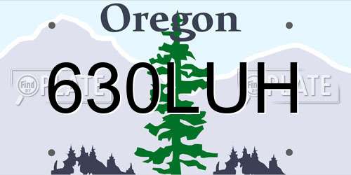 630LUH Oregon License Plate