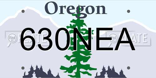 630NEA Oregon License Plate