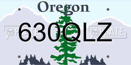 630QLZ Oregon License Plate