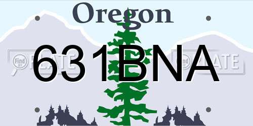 631BNA Oregon License Plate
