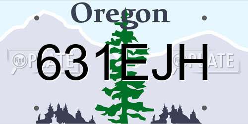 631EJH Oregon License Plate