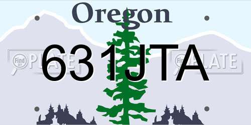 631JTA Oregon License Plate