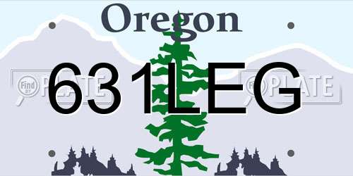 631LEG Oregon License Plate