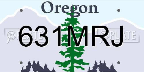 631MRJ Oregon License Plate