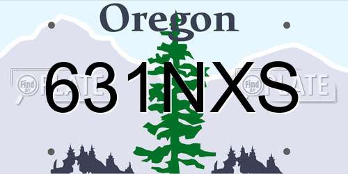 631NXS Oregon License Plate