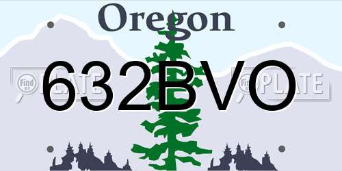 632BVO Oregon License Plate