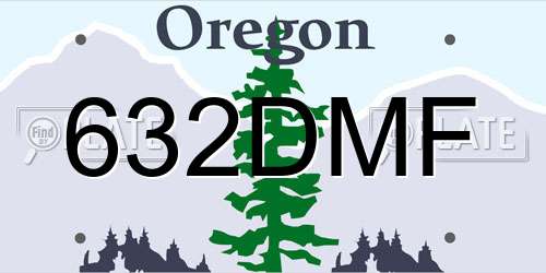 632DMF Oregon License Plate