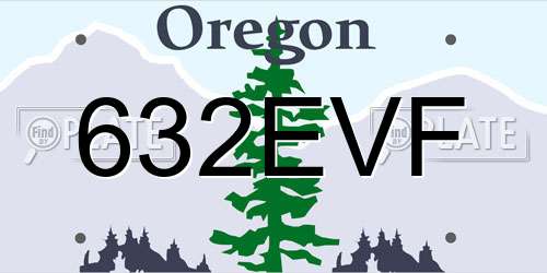 632EVF Oregon License Plate