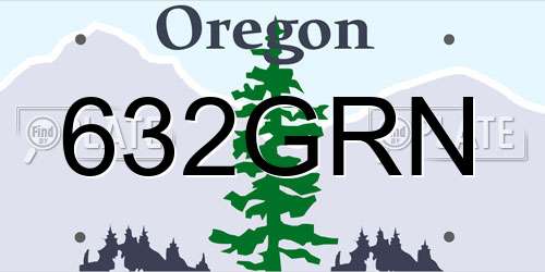 632GRN Oregon License Plate