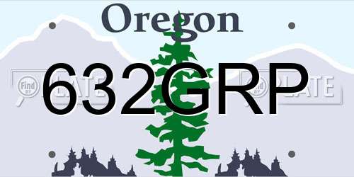 632GRP Oregon License Plate