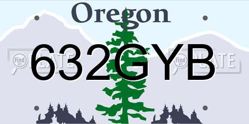 632GYB Oregon License Plate