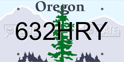 632HRY Oregon License Plate
