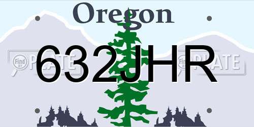 632JHR Oregon License Plate