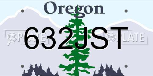 632JST Oregon License Plate