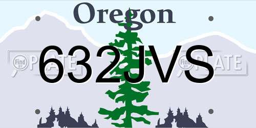 632JVS Oregon License Plate