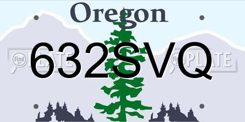 632SVQ Oregon License Plate