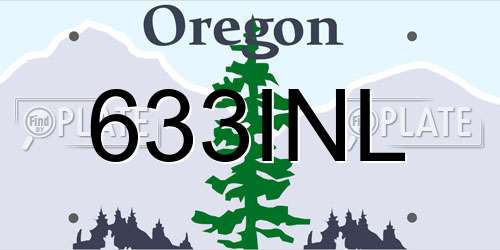 633INL Oregon License Plate