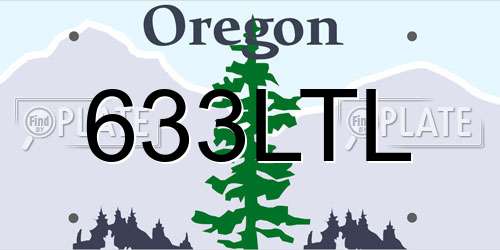 633LTL Oregon License Plate