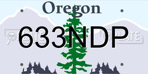 633NDP Oregon License Plate