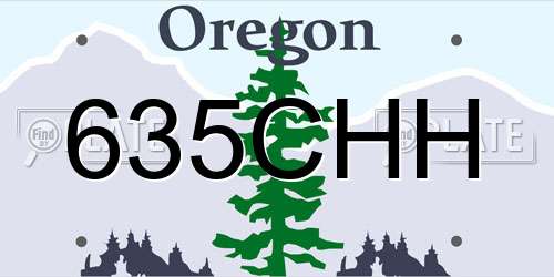 635CHH Oregon License Plate