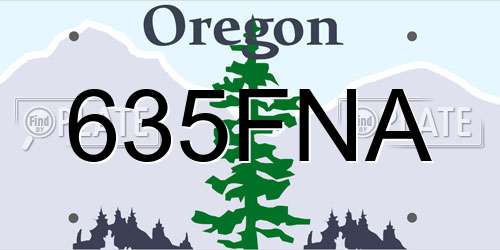 635FNA Oregon License Plate